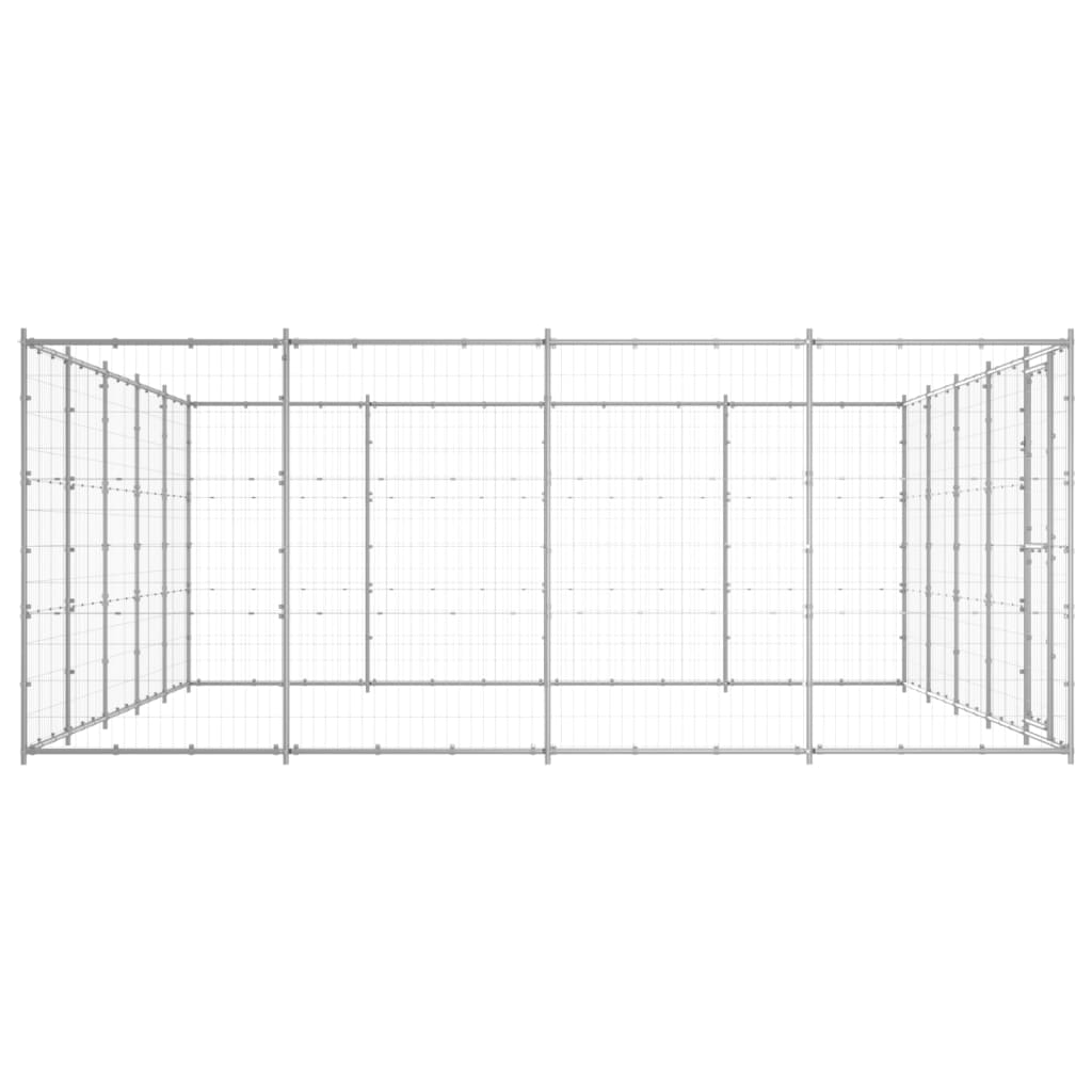 Hondenkennel 24,2 m² gegalvaniseerd staal - AllerleiShop