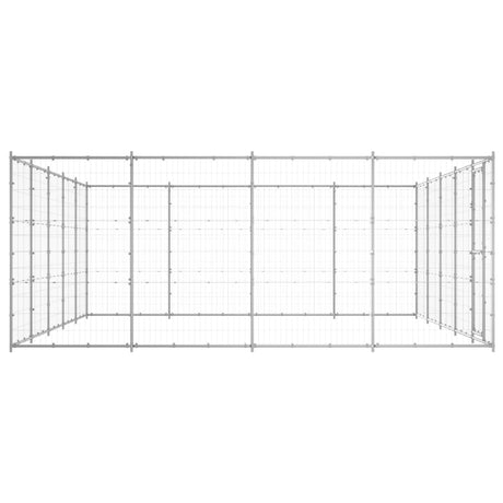 Hondenkennel 24,2 m² gegalvaniseerd staal - AllerleiShop