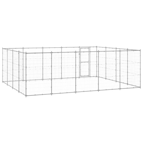 Hondenkennel 24,2 m² gegalvaniseerd staal - AllerleiShop