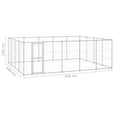 Hondenkennel 24,2 m² gegalvaniseerd staal - AllerleiShop