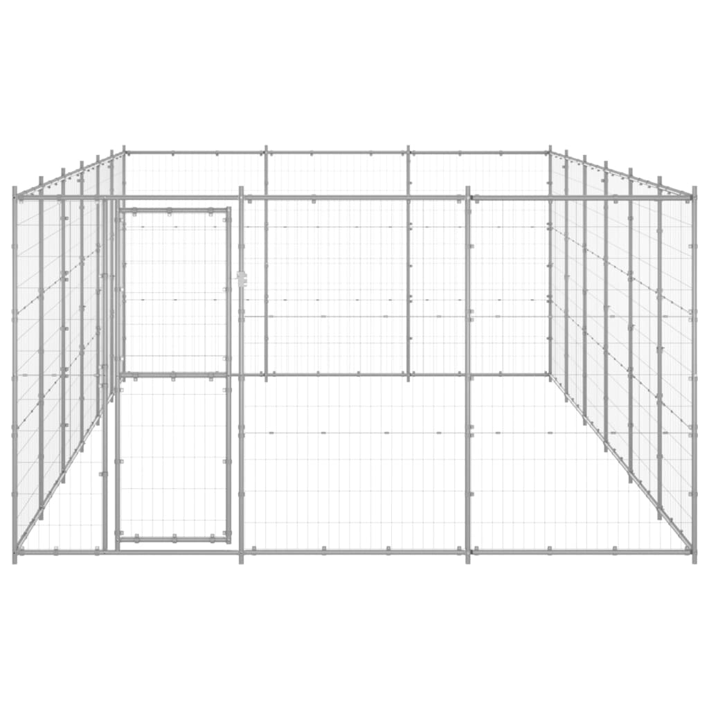 Hondenkennel 21,78 m² gegalvaniseerd staal - AllerleiShop