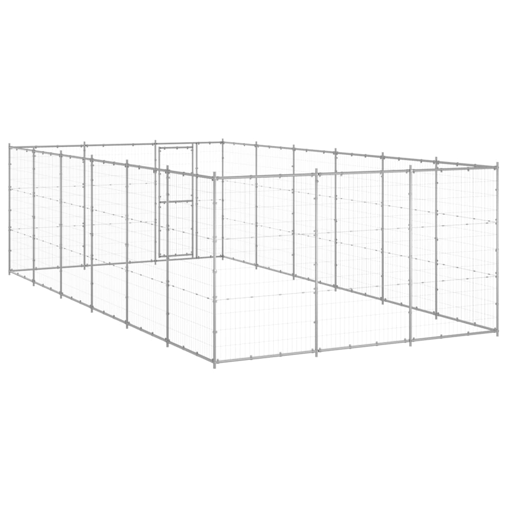 Hondenkennel 21,78 m² gegalvaniseerd staal - AllerleiShop