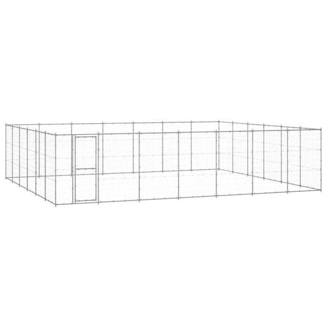 Hondenkennel 50,82 m² gegalvaniseerd staal - AllerleiShop