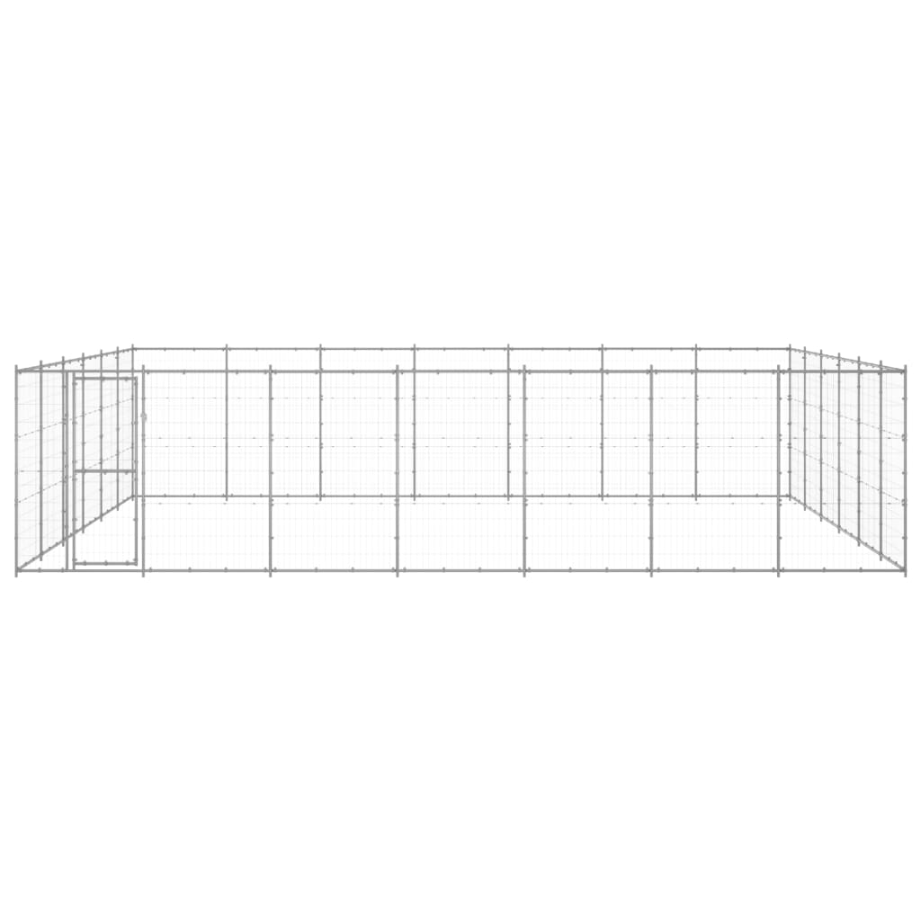 Hondenkennel 50,82 m² gegalvaniseerd staal - AllerleiShop