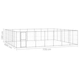 Hondenkennel 50,82 m² gegalvaniseerd staal - AllerleiShop