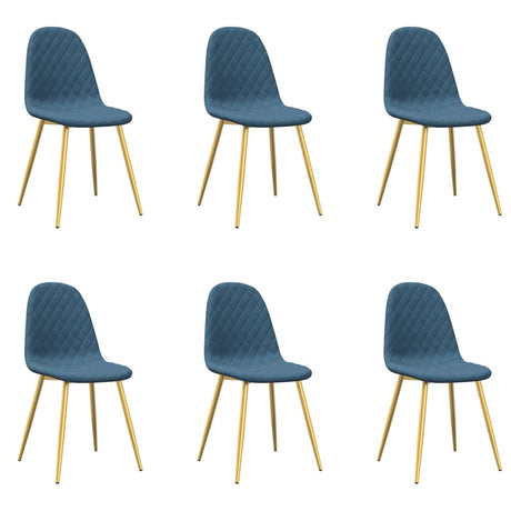 Eetkamerstoelen 6 st fluweel blauw - AllerleiShop