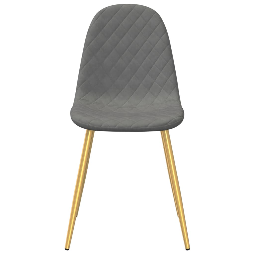 Eetkamerstoelen 6 st fluweel lichtgrijs - AllerleiShop