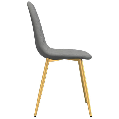 Eetkamerstoelen 6 st fluweel lichtgrijs - AllerleiShop