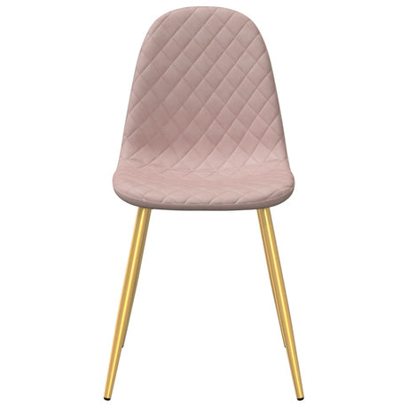 Eetkamerstoelen 6 st fluweel roze - AllerleiShop