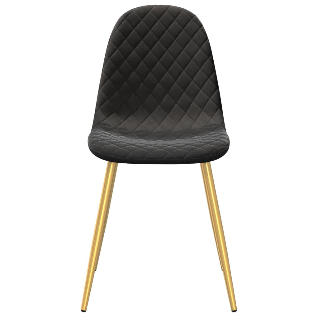 Eetkamerstoelen 6 st fluweel zwart - AllerleiShop