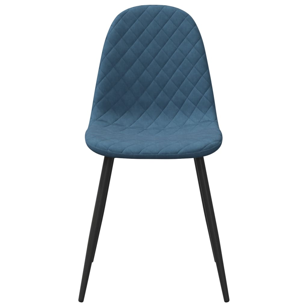 Eetkamerstoelen 6 st fluweel blauw - AllerleiShop