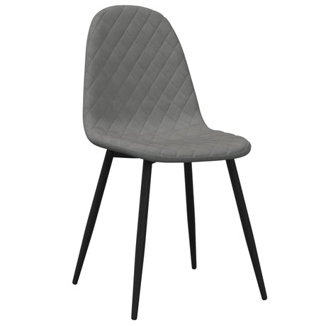 Eetkamerstoelen 6 st fluweel lichtgrijs - AllerleiShop