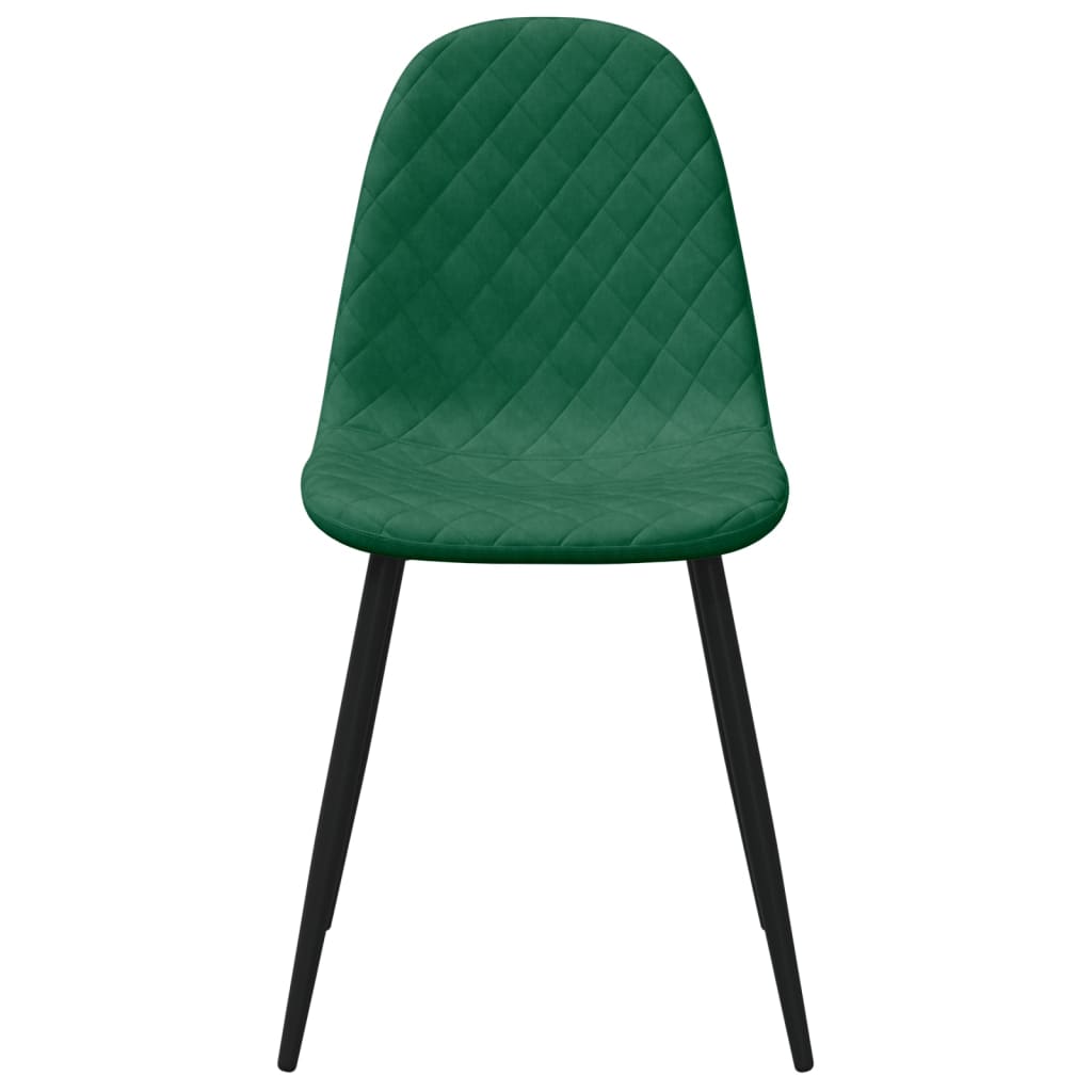 Eetkamerstoelen 6 st fluweel donkergroen - AllerleiShop