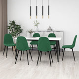 Eetkamerstoelen 6 st fluweel donkergroen - AllerleiShop