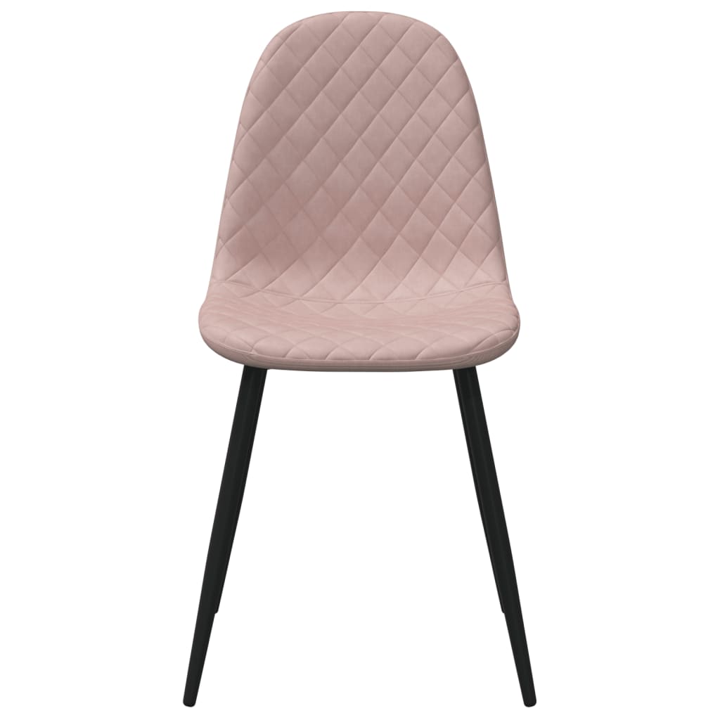 Eetkamerstoelen 6 st fluweel roze - AllerleiShop