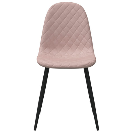 Eetkamerstoelen 6 st fluweel roze - AllerleiShop