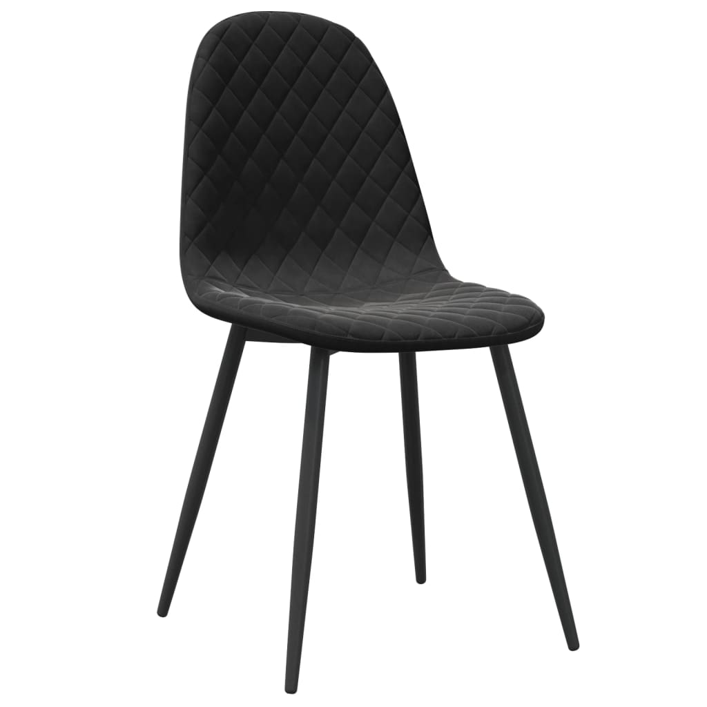 Eetkamerstoelen 6 st fluweel zwart - AllerleiShop