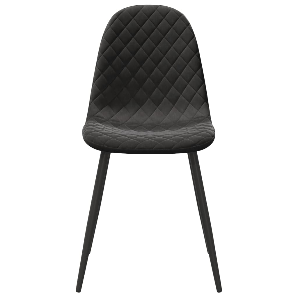 Eetkamerstoelen 6 st fluweel zwart - AllerleiShop