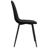 Eetkamerstoelen 6 st fluweel zwart - AllerleiShop