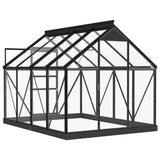 Kweekkas 155x200,5x191 cm aluminium en glas antracietkleurig