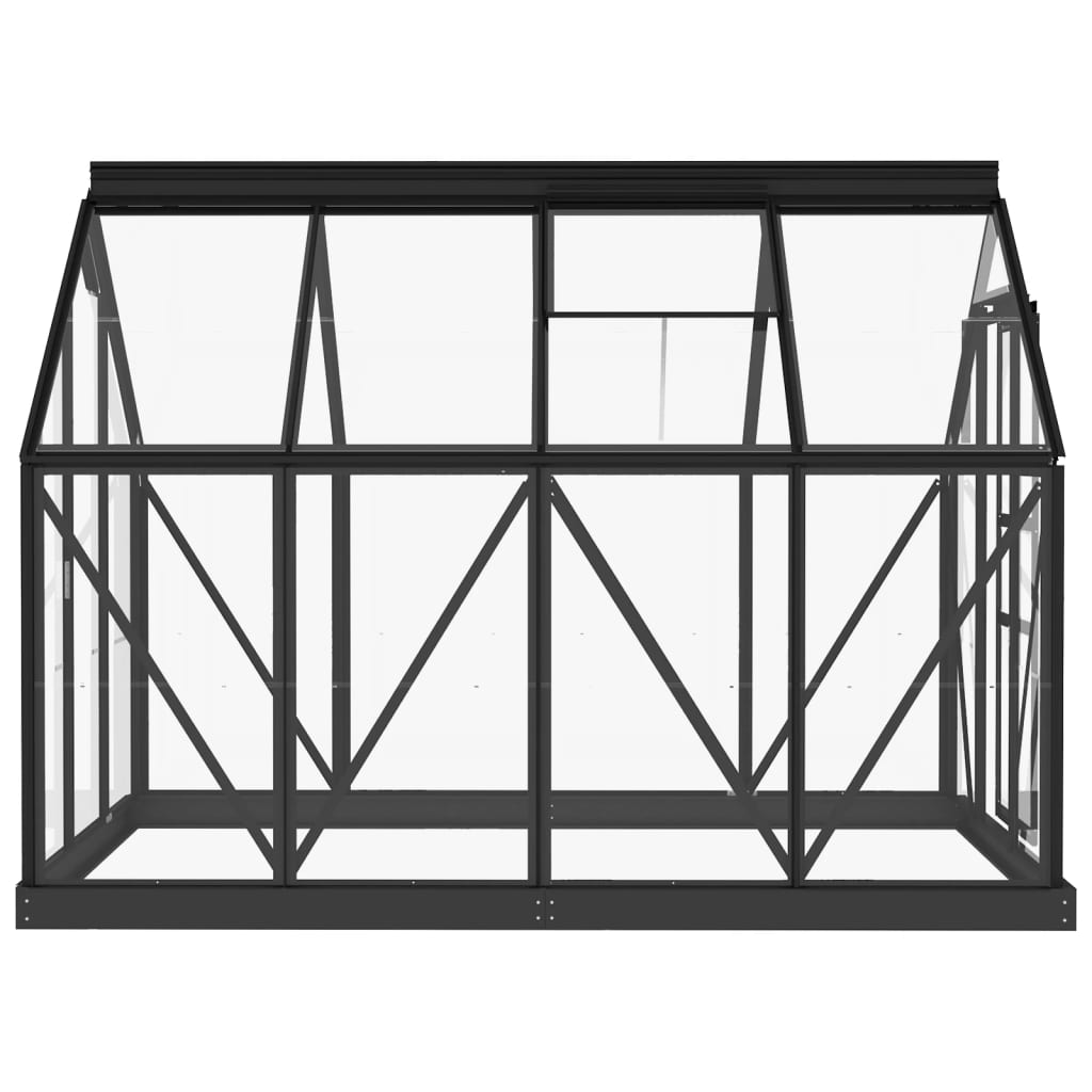 Kweekkas 155x200,5x191 cm aluminium en glas antracietkleurig