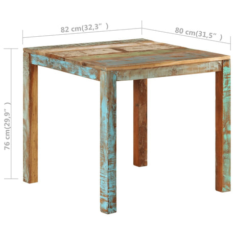 Eettafel 82x80x76 cm massief gerecycled hout - AllerleiShop