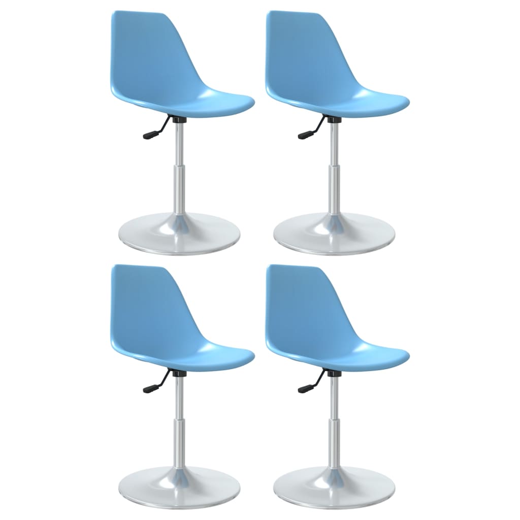 Eetkamerstoelen draaibaar 4 st PP blauw - AllerleiShop