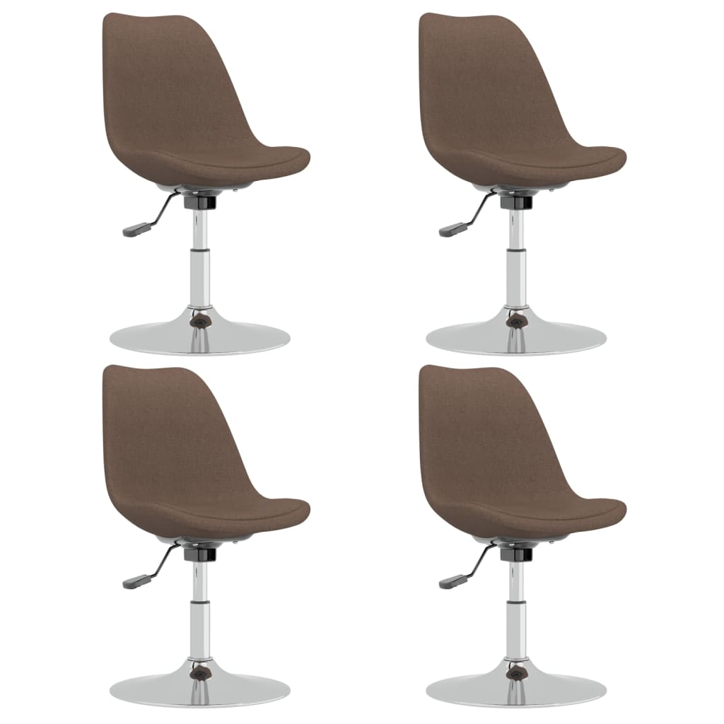 Eetkamerstoelen 4 st draaibaar stof taupe - AllerleiShop