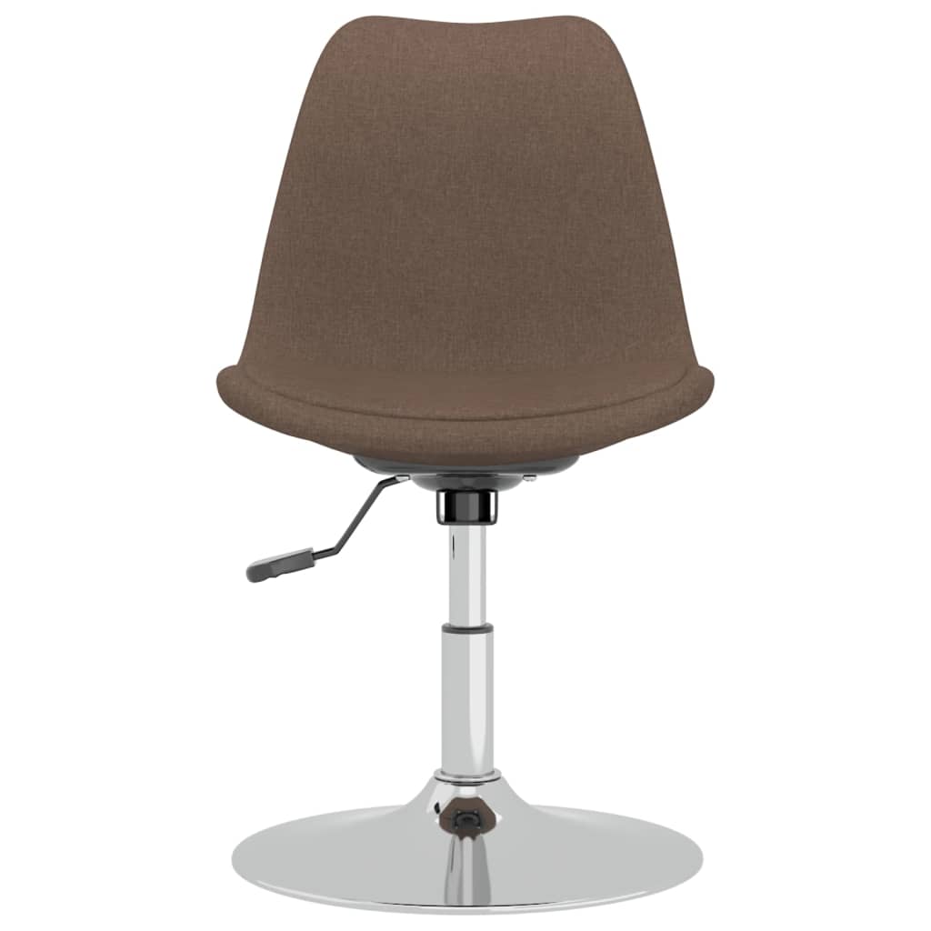 Eetkamerstoelen 4 st draaibaar stof taupe - AllerleiShop