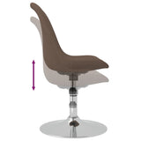 Eetkamerstoelen 4 st draaibaar stof taupe - AllerleiShop