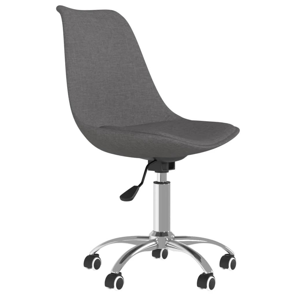 Eetkamerstoelen draaibaar 2 st stof donkergrijs - AllerleiShop