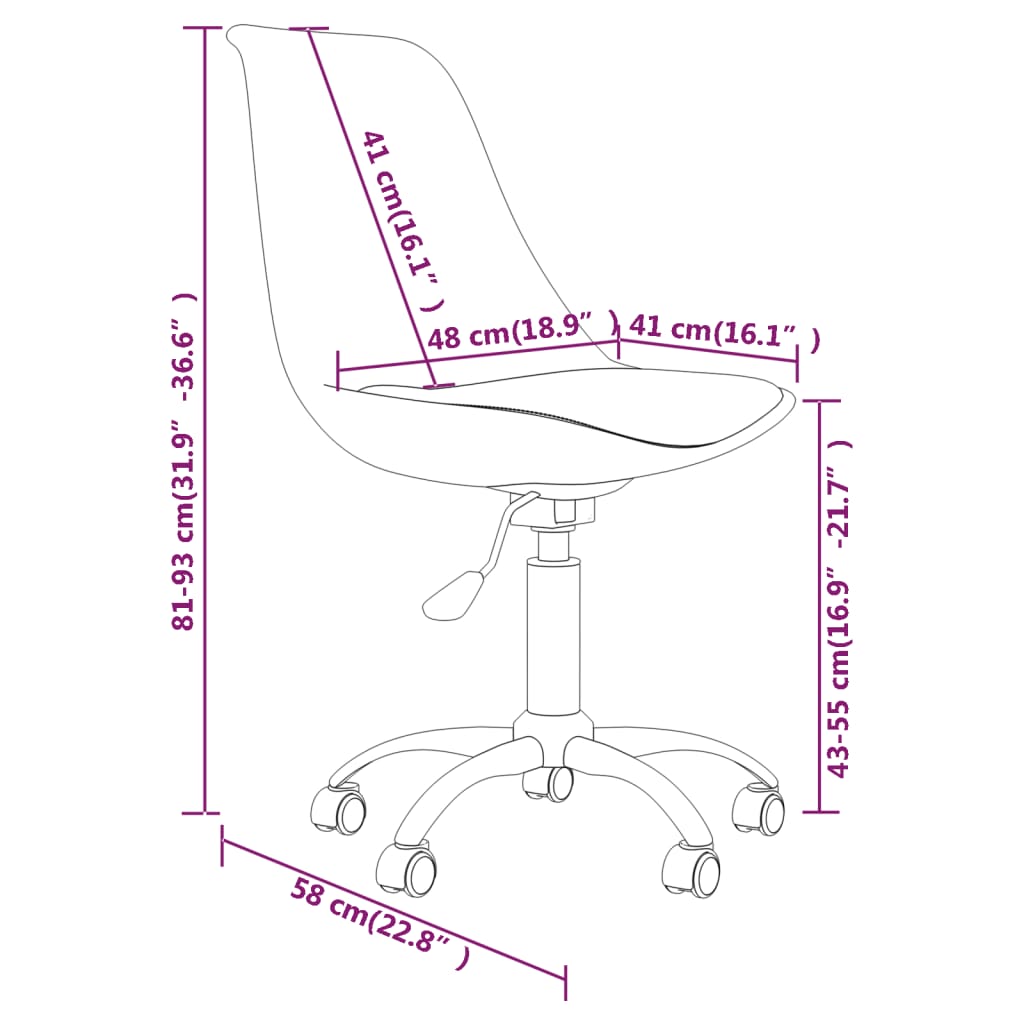 Eetkamerstoelen draaibaar 2 st stof donkergrijs - AllerleiShop