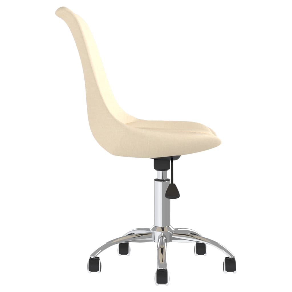 Eetkamerstoelen 2 st draaibaar stof crèmekleurig - AllerleiShop