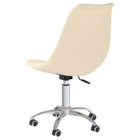 Eetkamerstoelen 2 st draaibaar stof crèmekleurig - AllerleiShop