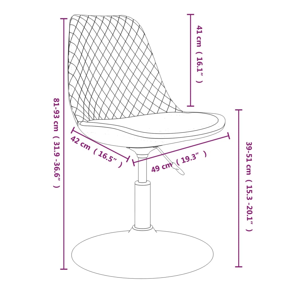 Eetkamerstoelen draaibaar 4 st fluweel donkergrijs - AllerleiShop