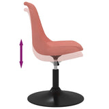 Eetkamerstoelen draaibaar 4 st fluweel roze - AllerleiShop