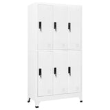 Lockerkast 90x45x180 cm staal wit