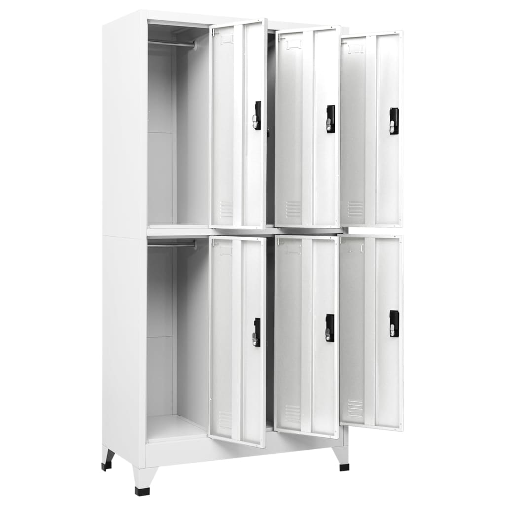 Lockerkast 90x45x180 cm staal wit