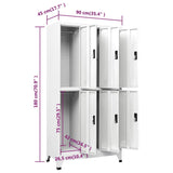 Lockerkast 90x45x180 cm staal wit