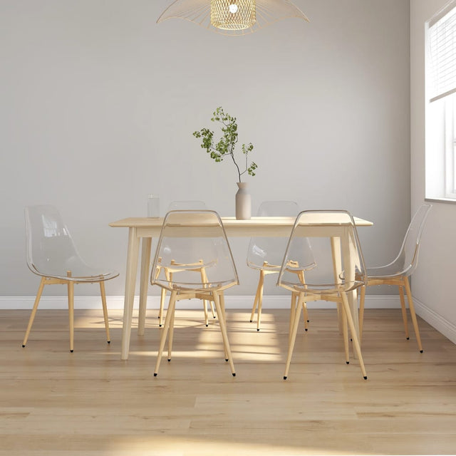 Eetkamerstoelen 6 st PET transparant - AllerleiShop