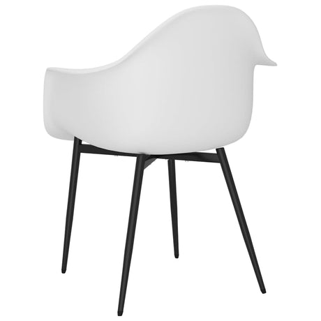 Eetkamerstoelen 6 st PP wit - AllerleiShop