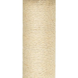 Kattenmeubel met sisal krabpalen 92 cm crèmekleurig