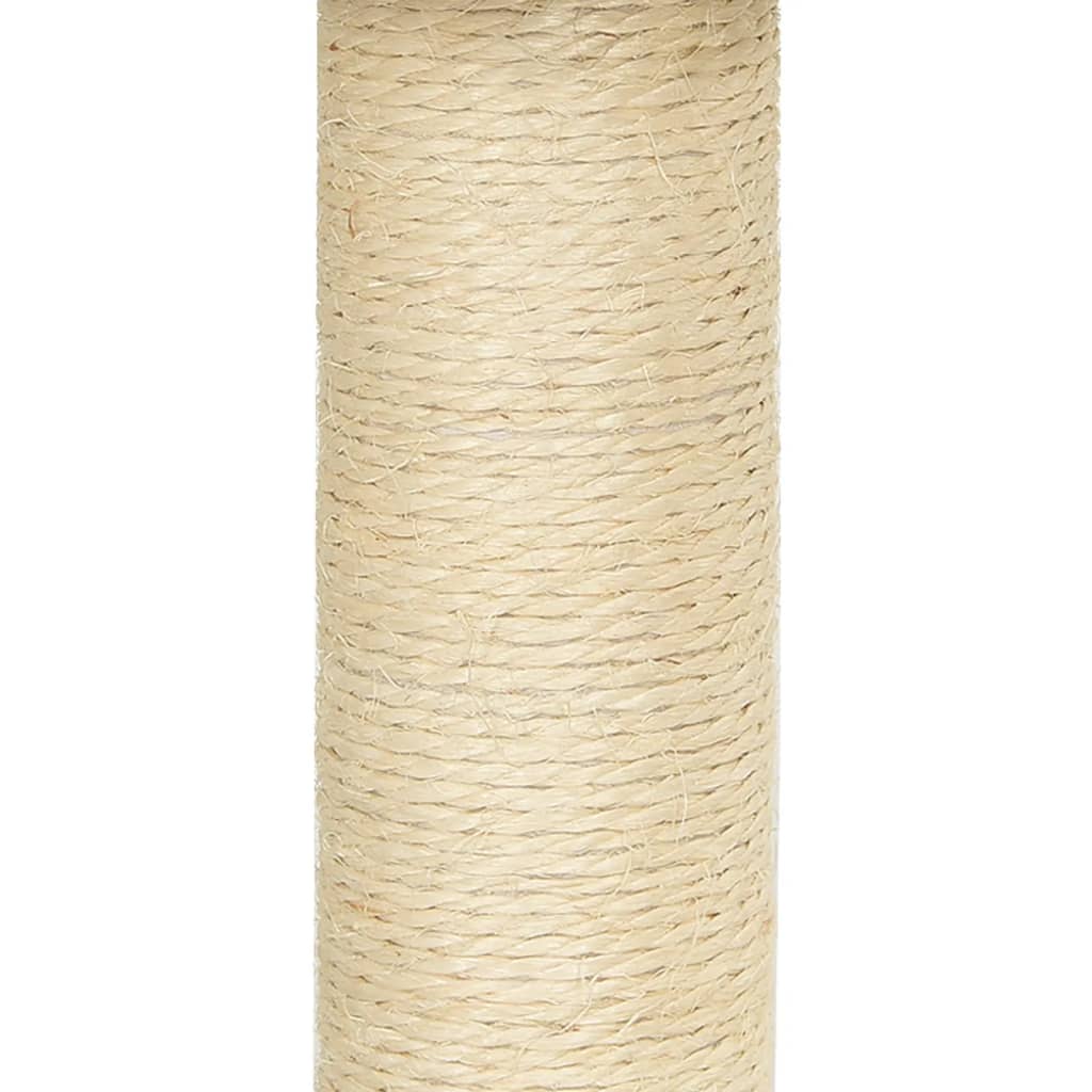 Kattenmeubel met sisal krabpalen 155 cm lichtgrijs