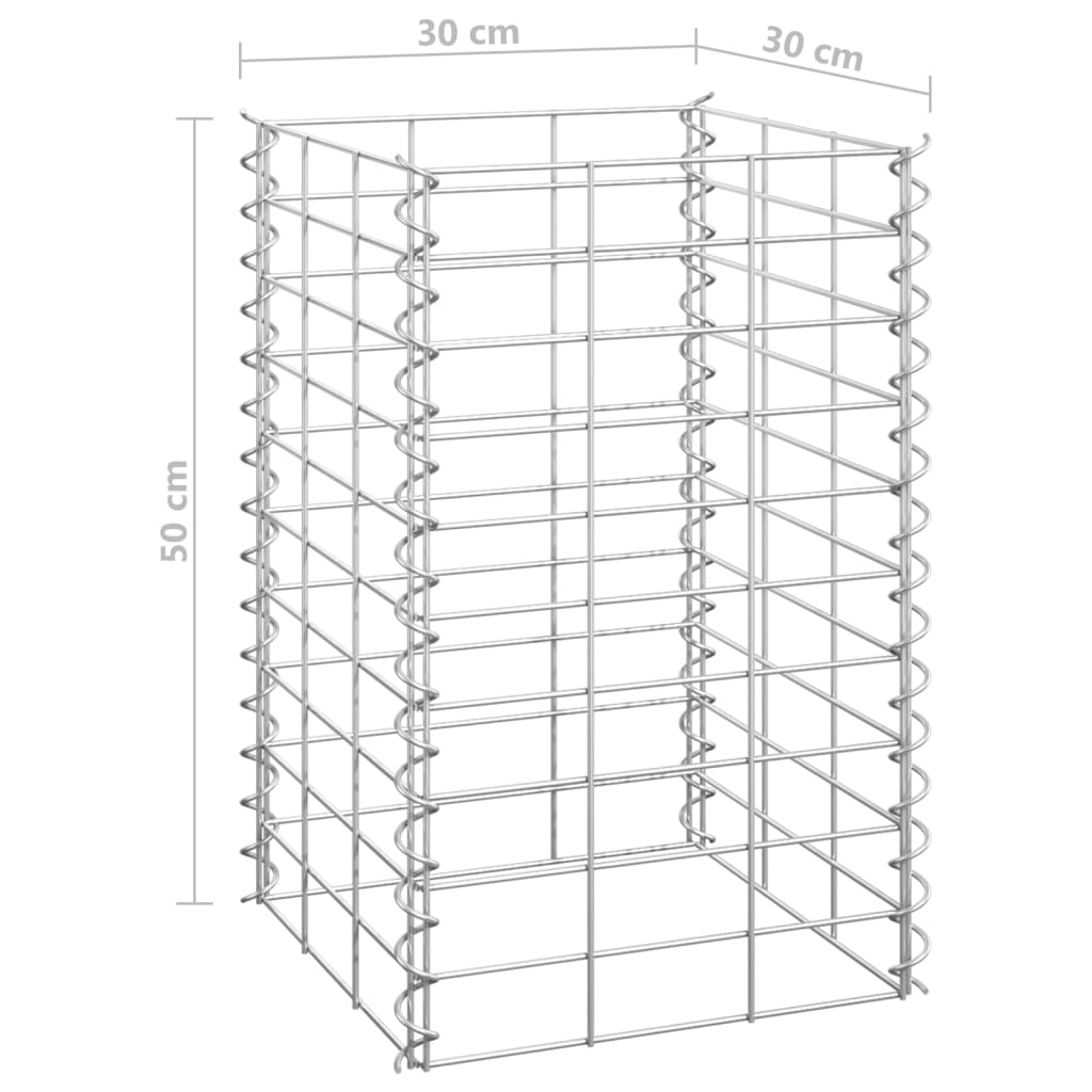 Schanskorf plantenbakken 4 st 30x30x50/100/150/200 cm ijzer