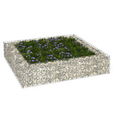 Gabion plantenbak verhoogd 100x100x20 cm gegalvaniseerd staal