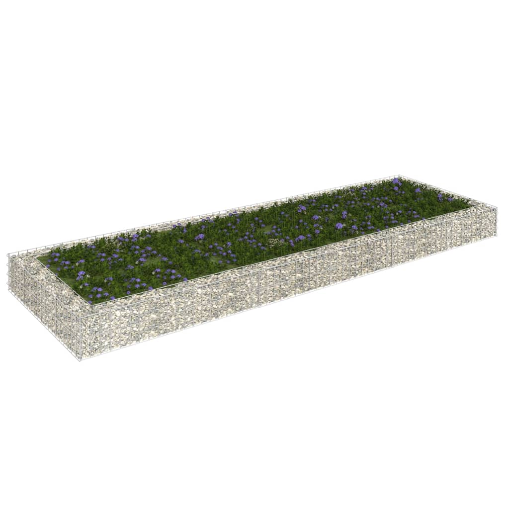 Gabion plantenbak verhoogd 300x100x20 cm gegalvaniseerd staal