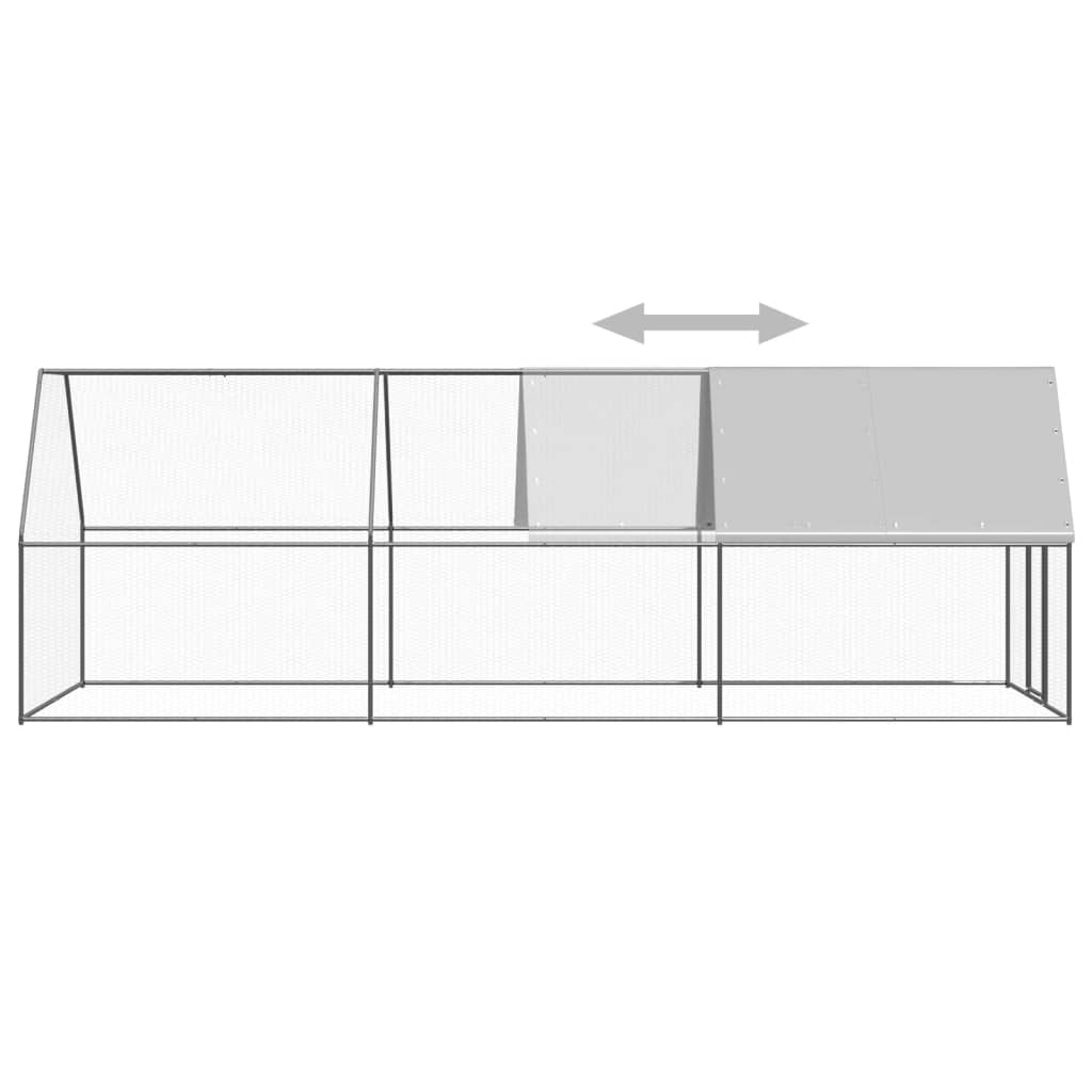 Kippenhok 2x6x2 m gegalvaniseerd staal - AllerleiShop