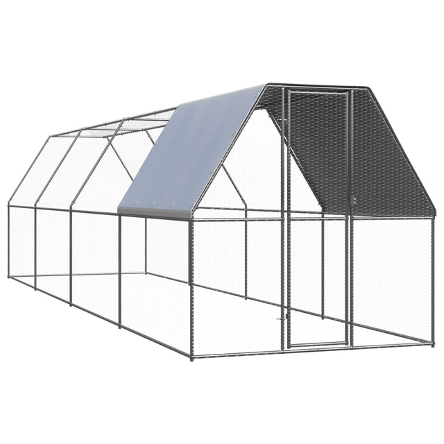 Kippenhok 2x8x2 m gegalvaniseerd staal - AllerleiShop