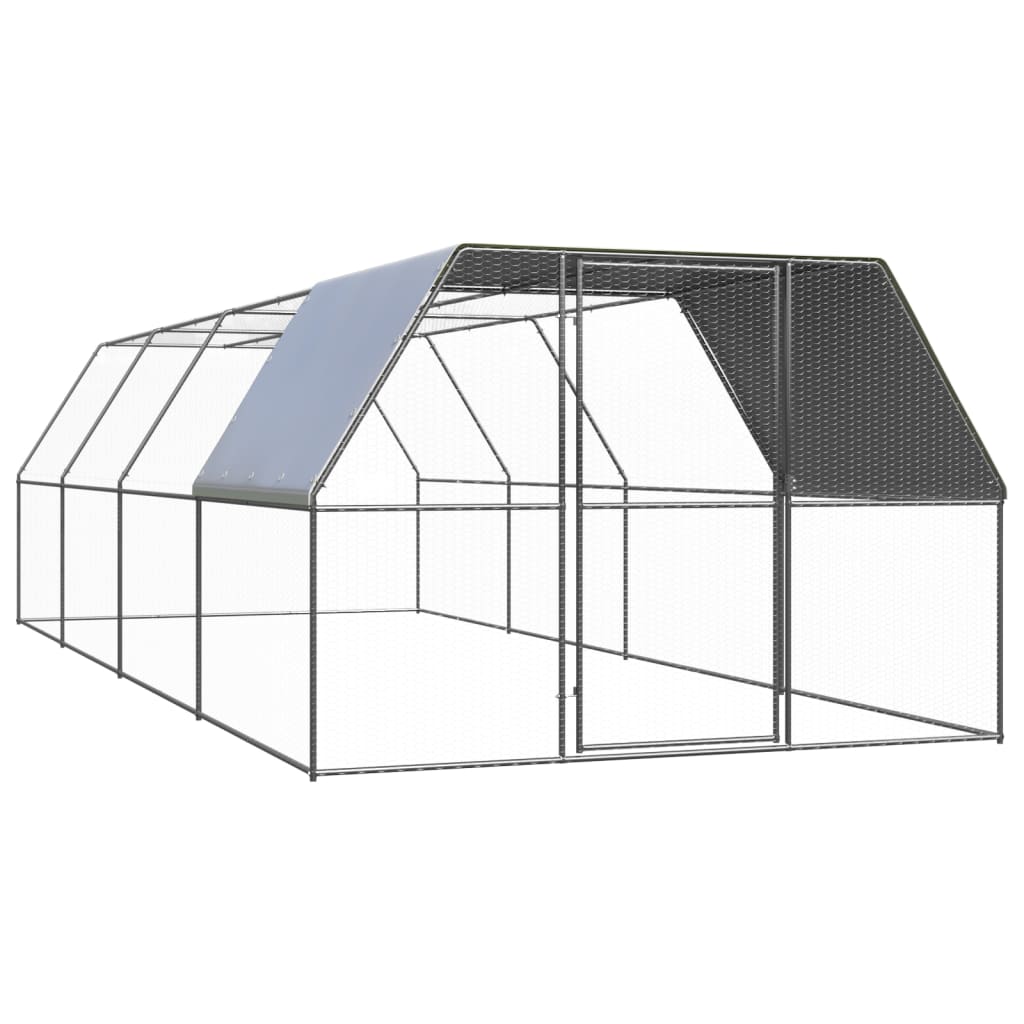 Kippenhok 3x8x2 m gegalvaniseerd staal - AllerleiShop