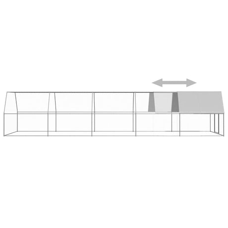 Kippenhok 3x10x2 m gegalvaniseerd staal - AllerleiShop